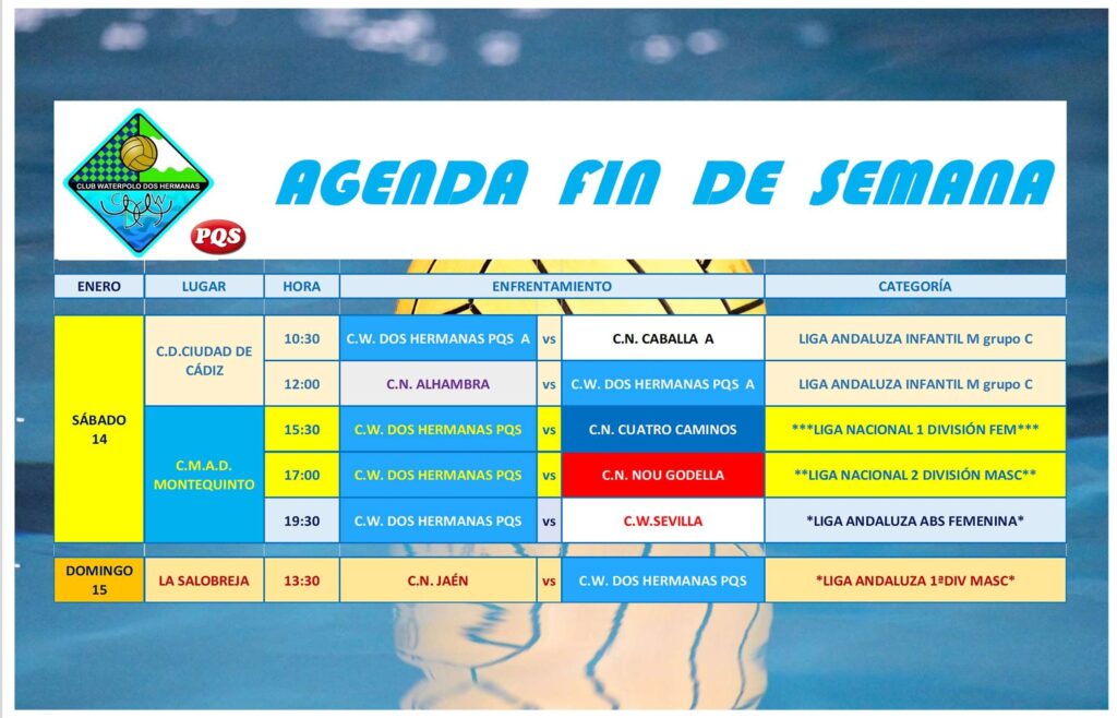 Agenda Del C W Dos Hermanas Pqs Club Waterpolo Dos Hermanas Pqs